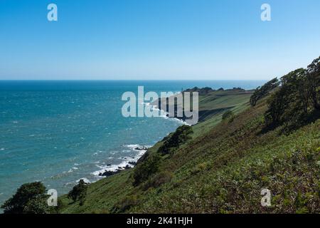 Late summer sunshine at Start Bay in the South Hams, Devon, UK Stock Photo