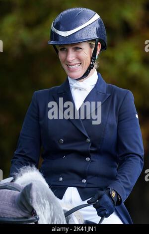 Zara Tindall on Classicals Euro Star taking part in the Osberton International and Young Horse Championships at the Osberton International Horse Trials on the Osberton Estate near Worksop. Picture date: Thursday September 29, 2022. Stock Photo