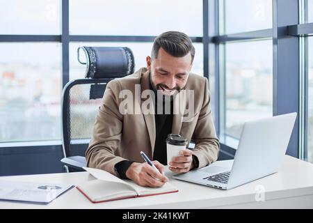 businessman analyzing a financial document. close up. Stock Photo