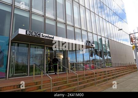 BBC Scotland & BBC ALBA building and studios, 40 Pacific Quay, Glasgow, Scotland, UK, G51 1DA Stock Photo