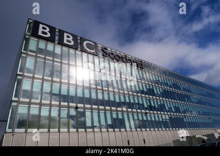 BBC Scotland & BBC ALBA building and studios, 40 Pacific Quay, Glasgow, Scotland, UK, G51 1DA Stock Photo