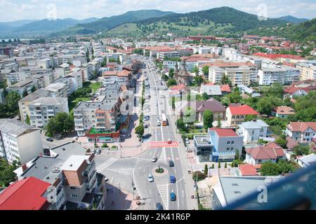 Top view scene in Piatra Neamt Stock Photo