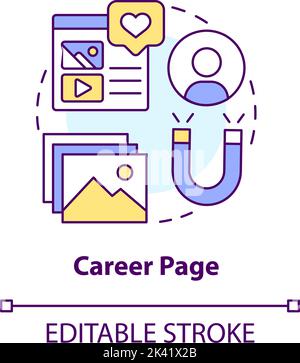 Career page concept icon Stock Vector