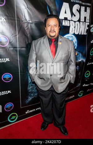 Encino, CA, September 28, 2022, Saul Meja attends Los Angeles Premiere of 'Ash and Bone' at Laemmle Town Center 5, Encino, CA on September 28, 2022 Stock Photo