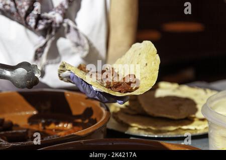 Detail of making traditional Spanish cakes Stock Photo