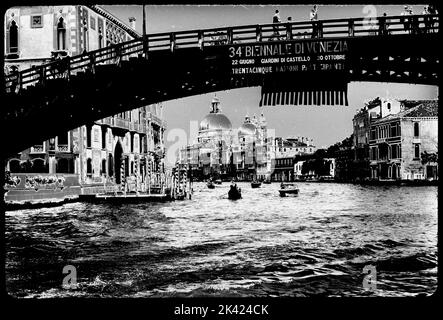Grand Canal, Venice, Ponte Rialto, digitally altered picture, Italy Stock Photo