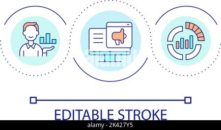 Effective online promotion loop concept icon Stock Vector