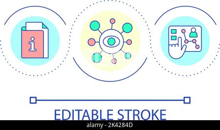 Data organization system loop concept icon Stock Vector
