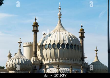Dome of The Royal Pavilion, with its domes and minarets, is also known as the Brighton Pavilion, former royal residence located in Brighton, England. UK (131) Stock Photo