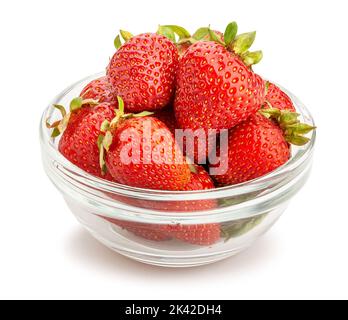 strawberry path isolated on white Stock Photo