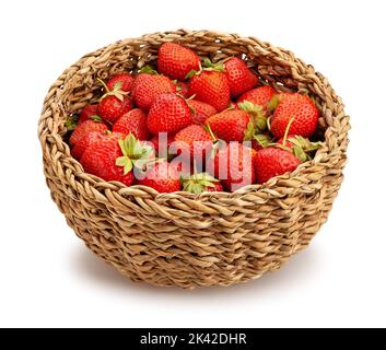 strawberry path isolated on white Stock Photo