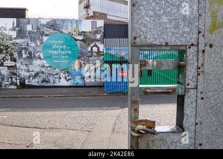 Peace gates, Northumberland Street, Belfast, Northern Ireland, UK Stock Photo