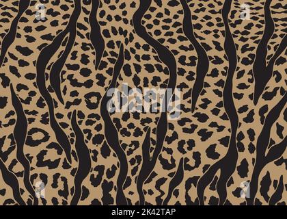 Leopard zebra pattern design. Vector illustration background. Stock Vector