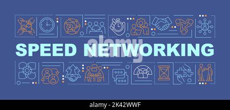 Speed networking word concepts blue banner Stock Vector