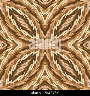 Decorative geometrical african seamless pattern in brawn colors Stock Vector