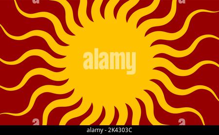 Sun And Rays Pattern Sun with rays pattern in square. Vector illustration Stock Vector Image ...
