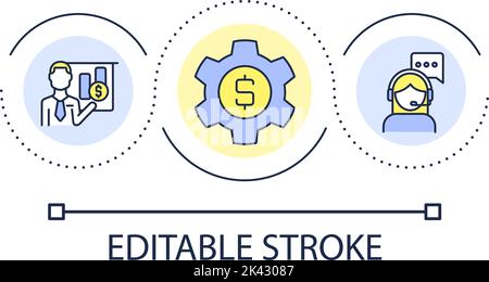 Financial consulting loop concept icon Stock Vector