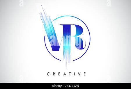 VR Letter Design with Brush Stroke and Modern 3D Look Vector ...
