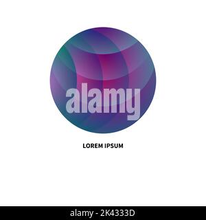 Telecom logo, communication icon, telecommunication concept. Round planet sign, networking logotype. Vector illustration Stock Vector
