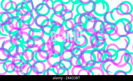 seamless interlocked circles curvy lines - abstract background vector Stock Vector