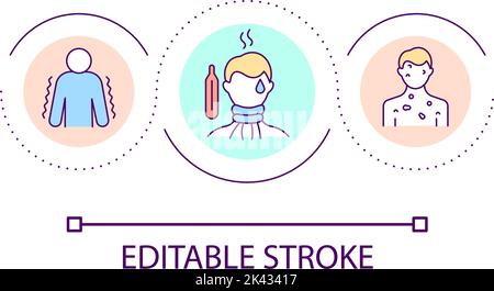 Fever problem loop concept icon Stock Vector