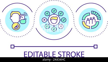 Customer needs study loop concept icon Stock Vector