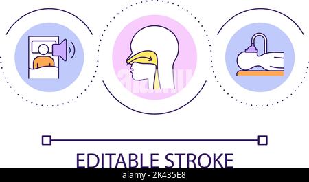 Respiratory system diseases loop concept icon Stock Vector Image & Art ...