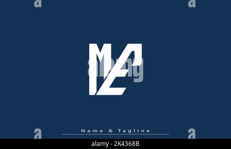 Alphabet letters Initials Monogram logo ME , EM Stock Vector