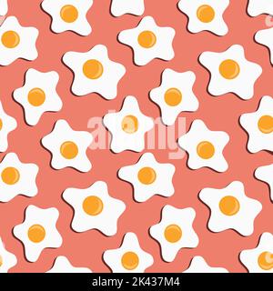 Seamless pattern with scrambled eggs Stock Vector