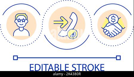 Personal proposal loop concept icon Stock Vector
