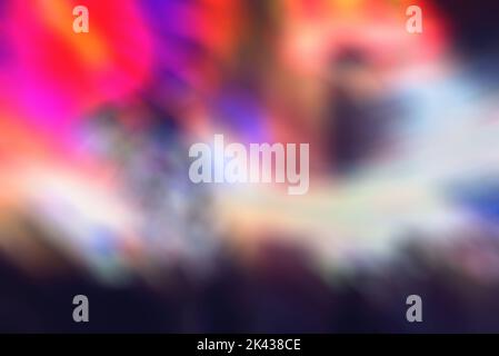 Abstract long exposure colorful lights background at night photo Stock Photo