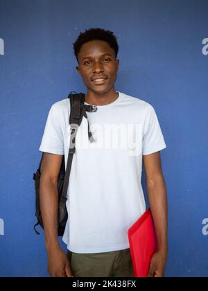 Portrait of a young african american student looking at camera Stock Photo