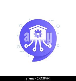 warehouse, distribution or logistics vector icon Stock Vector