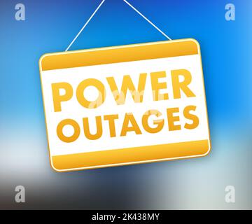 Power outages. Badge, icon, stamp, logo. Vector illustration Stock ...