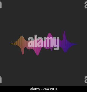 Sound wave equalizer. Vector illustration Stock Vector