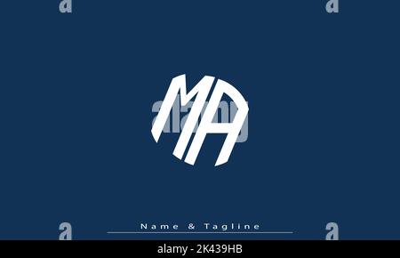 Alphabet letters Initials Monogram logo MA , AM Stock Vector