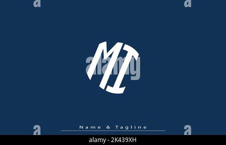Alphabet letters Initials Monogram logo MI , IM Stock Vector
