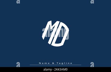 Alphabet letters Initials Monogram logo MD , DM Stock Vector