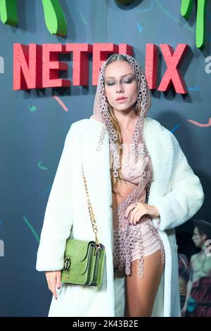 September 29, 2022, Madrid, Madrid, Spain: Ester Exposito attends 'Rainbow' Premiee at Principe Pio Railway Station on September 29, 2022 in Madrid, Spain (Credit Image: © Jack Abuin/ZUMA Press Wire) Stock Photo