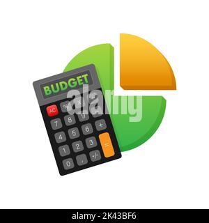 Financial or budget analysis. Budget File management. Cash flow. Vector stock illustration. Stock Vector