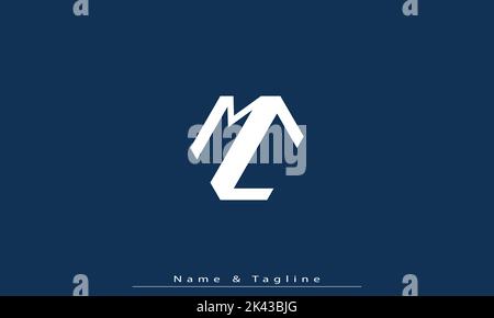 Alphabet letters Initials Monogram logo MC , CM Stock Vector