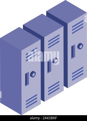 Isometric Industry lockers Stock Vector