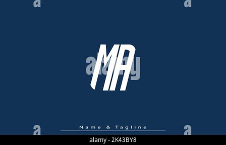 Alphabet letters Initials Monogram logo MA , AM Stock Vector