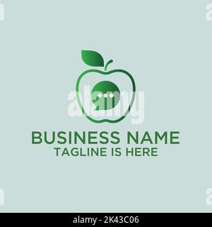 Apple health care pharmacy logo design medical vector Art template Stock Vector