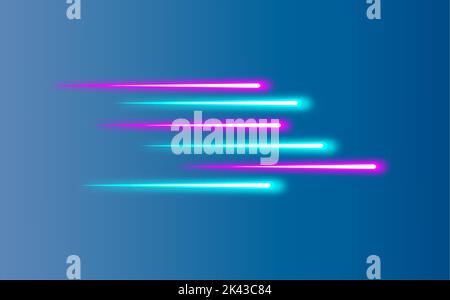dynamic lines neon effect, Sci-Fi Futuristic Abstract Gradient Blue Purple Pink Neon Glowing light effect Shape Tubes. Logo design template. Vector Stock Vector
