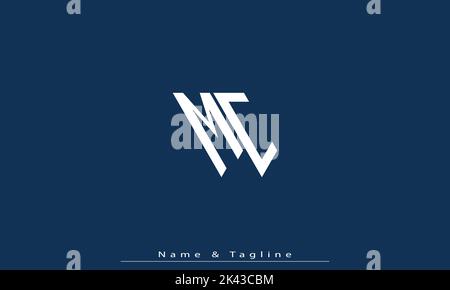 Alphabet letters Initials Monogram logo MC , CM Stock Vector