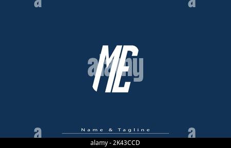 Alphabet letters Initials Monogram logo ME , EM Stock Vector