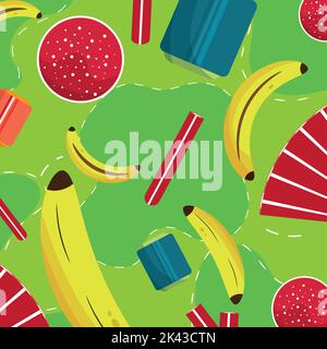 Colored seamless pattern background with fruit candies Vector Stock Vector