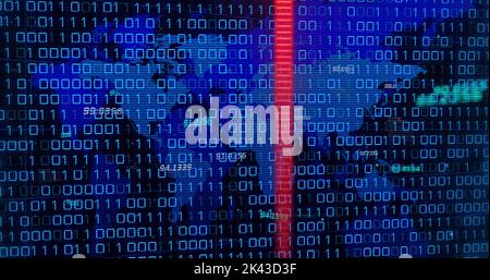 Image of data processing over world map Stock Photo