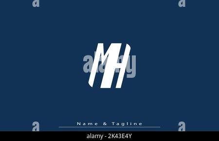 Alphabet letters Initials Monogram logo MH , HM Stock Vector